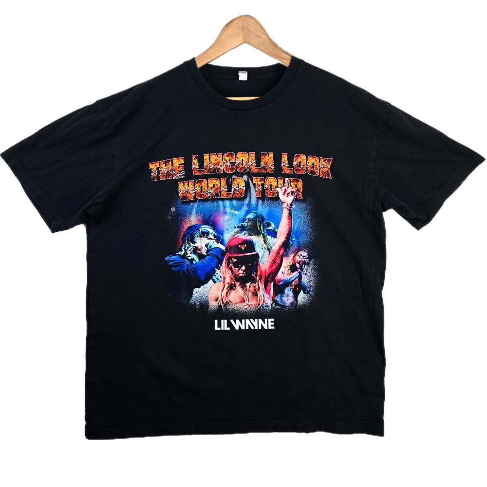 Lil Wayne Shirt Mens XL Black Lincoln Look Tour Hip Hop Rap Tee Vintage Style
